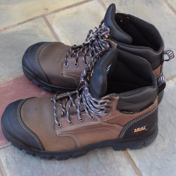 Ariat Leather Treadfast 6" Waterproof Steel Toe Work Boot Style# 10034673 - 10 - Picture 5 of 11